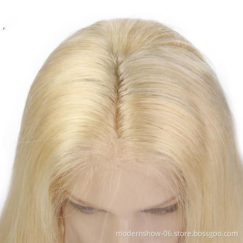 Blonde 613 Straight t lace frontal wig, wholesale 613 blonde wig 613 virgin human hair lace frontal wig human hair